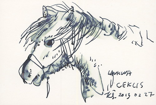 Cartoon: Horses. Sketch (medium) by Kestutis tagged horses,sketch,kestutis,lithuania,pferde