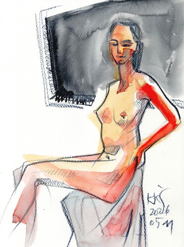 Cartoon: Quick drawings 20 (medium) by Kestutis tagged quick,drawing,nude,art,kunst,sketch,kestutis,lithuania