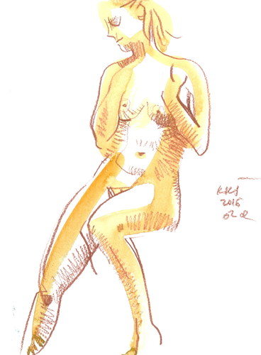 Cartoon: Sketch. Artist and model 18 (medium) by Kestutis tagged lithuania,kestutis,model,artist,sketch