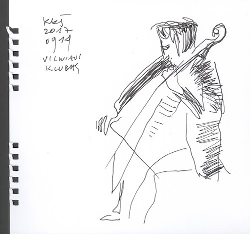 Cartoon: Sketch in the literary evening (medium) by Kestutis tagged sketch,kestutis,lithuania