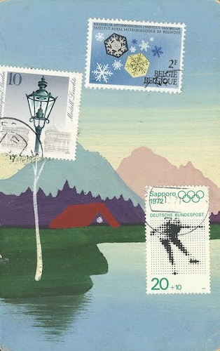 Cartoon: Spring art (medium) by Kestutis tagged spring,art,dada,postcard,mail,post,comic,stamp,kestutis,lithuania,winter