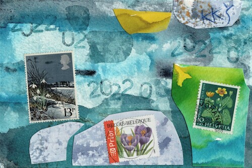 Cartoon: Spring is coming. February March (medium) by Kestutis tagged dada,postcard,spring,flower,philately,winter,kestutis,lithuania