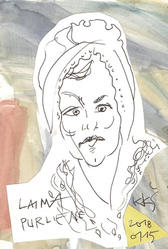Cartoon: Tthree ladies (medium) by Kestutis tagged dada,postcard,sketch,kestutis,lithuania