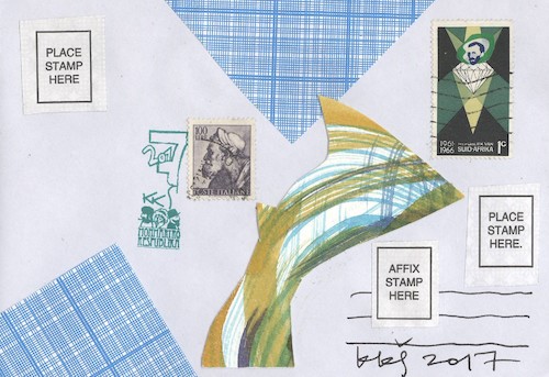 Cartoon: Vincent van Gogh postage stamp 2 (medium) by Kestutis tagged vincent,postage,stamps,kestutis,lithuania,mail,art,kunst
