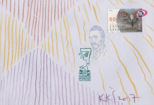 Cartoon: Vincent van Gogh postage stamps (medium) by Kestutis tagged vincent,postage,stamps,kestutis,lithuania,mail,art,kunst