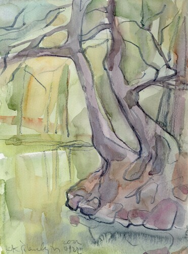 Cartoon: Watercolor plein air 1 (medium) by Kestutis tagged watercolor,pleinair,kestutis,lithuania