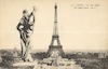 Cartoon: A Walk in Paris (small) by Kestutis tagged walk,paris,france,dada,postcard,comic,postage,stamps,kestutis,lithuania,eiffel,tower