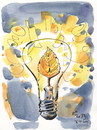 Cartoon: Autumn (small) by Kestutis tagged autumn birch birke bulb light kestutis lithuania