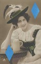 Cartoon: Bayerische karo dame (small) by Kestutis tagged spielkarte dada postcard playing card kestutis lithuania oktoberfest