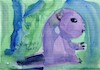 Cartoon: Beaver and lizard (small) by Kestutis tagged animal,beaver,lizard,dada,watercolor,art,kunst,kestutis,lithuania