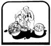 Cartoon: CARICATURES (small) by Kestutis tagged caricatures kunst art kitchen caricature karikature kestutis siaulytis lithuania adventures potato kartoffel
