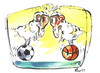 Cartoon: CHEERRS! PROST! (small) by Kestutis tagged football basketball beer fußball kestutis lithuania soccer cheers prost sport fans