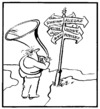 Cartoon: Crossroad (small) by Kestutis tagged crossroad music kestutis siaulytis lithuania