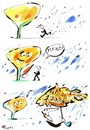 Cartoon: DANKE! (small) by Kestutis tagged please bitte thanks danke rain tree baum autumn herbst nature