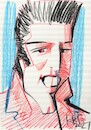Cartoon: Elvis Presley 2 (small) by Kestutis tagged elvis presley sketch kestutis lithuania rock and roll music singer