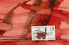 Cartoon: Endless journey (small) by Kestutis tagged dada,postcard,art,locomotive,horse,rider,kestutis,lithuania,kunst,stamp,journey