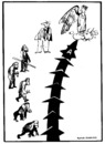 Cartoon: EVOLUTION (small) by Kestutis tagged evolution,human,angel,engel,paradies,paradise,kestutis,siaulytis,lithuania