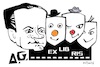 Cartoon: Exlibris. A. Gricius (small) by Kestutis tagged exlibris,art,kunst,humorous,book,kestutis,lithuania,writer,journalist