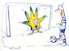 Cartoon: Football Artifacts. Goalkeeper (small) by Kestutis tagged football artifact uefa germany euro2024 fußball soccer kestutis lithuania goalkeeper