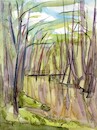 Cartoon: Forest stream plein air (small) by Kestutis tagged watercolor,forest,pleinair,art,kunst,kestutis,lithuania