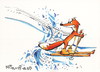 Cartoon: Foxstyle Skiing (small) by Kestutis tagged fox skiing snow winter animal nature olympic sochi 2014 sports kestutis lithuania