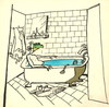 Cartoon: HUMAN AND NATURE (small) by Kestutis tagged human,nature,frog,bathroom