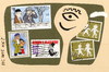 Cartoon: Humor Collection. Leaders 2 (small) by Kestutis tagged dada postcard humor collection leaders stamp comic kestutis lithuania briefmarke