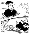 Cartoon: In the forest (small) by Kestutis tagged nature kestutis siaulytis lithuania wald animal adventure forest hedgehog mushroom igel pilz