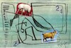 Cartoon: Lost in abstraction 1 (small) by Kestutis tagged dada,kestutis,lithuania,postcard,ram,goat,art,kunst,abstraction,lost