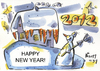 Cartoon: MAY YOUR WISHES COME TRUE! (small) by Kestutis tagged happy,new,year,2012,snowman,schneemann,carrot
