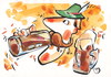 Cartoon: OKTOBERFEST - 6. GOOD BEER! (small) by Kestutis tagged new good beer schnurrhaare bier strip oktoberfest whiskers hat glass mug becher kestutis siaulytis lithuania adventure