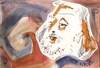 Cartoon: Painter Saulius Kruopis (small) by Kestutis tagged sketch dada postcard art expressionismus kunst kestutis lithuania expressionism