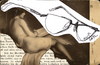 Cartoon: Reading (small) by Kestutis tagged postcard,reading,collage,man,woman,glasses,sketch,art,kunst,painting,brille,kestutis,adventure