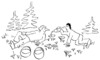 Cartoon: Recreation (small) by Kestutis tagged mushroom,pilz,nature,kestutis,siaulytis,lithuania,sluota,recreation,forest,wald