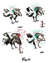 Cartoon: ROOK (small) by Kestutis tagged birds nature animals philosophy vogel kestutis lithuania rook green red signs