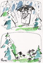 Cartoon: SIMBIOSIS (small) by Kestutis tagged symbiosis rain regen umbrella pilze nature sommer kestutis lithuania mushrooms forest wald regenschirm