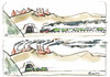 Cartoon: TRAIN HAPPENING (small) by Kestutis tagged gebirge mountains train happening