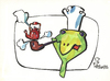 Cartoon: TURTLE - COOK (small) by Kestutis tagged turtle tea cook pipe teapot chef food kestutis siaulytis lithuania adventure