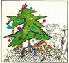 Cartoon: Under the Christmas tree (small) by Kestutis tagged christmas weihnachten neujahr new year mushrooms pilze kestutis lithuania sluota