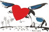 Cartoon: Valentines Day. DADA Postcard (small) by Kestutis tagged valentines valentinstag day heart dada postcard art kunst post love lieben kestutis lithuania man woman donkey