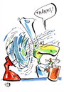 Cartoon: VENTILATOR (small) by Kestutis tagged ventilator,chef,pirate,kitchen,comic,bird,vogel,ornithology,turtle,kestutis,siaulytis,lithuania,adventure,strip
