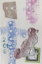 Cartoon: Walking with a dog (small) by Kestutis tagged walking,dog,dada,postcard,kestutis,lithuania