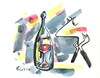 Cartoon: WINE AND NIGHT (small) by Kestutis tagged wine night glass finisch