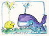 Cartoon: Yellow Whale (small) by Kestutis tagged yellow whale lemon culinary turtle kitchen submarine kestutis lithuania