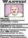 Cartoon: Ratzinger in Berlin (small) by Yanez tagged ratzinger,papst,benedikt,berlin,wanted,mörder