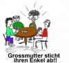 Cartoon: Grossmutter stach Enkel ab (small) by al_sub tagged jassen,grossmutter,headline