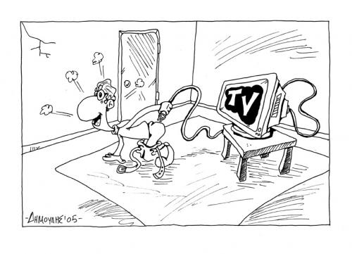 Cartoon: tv (medium) by Dimoulis tagged television