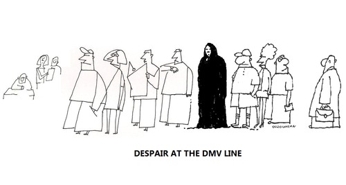Cartoon: from despair series.5 (medium) by ouzounian tagged earth,wandering,humanity,despair