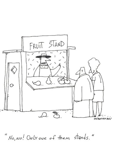 Cartoon: fruit stands and stuff (medium) by ouzounian tagged fruitstands,sideroadvendors,education