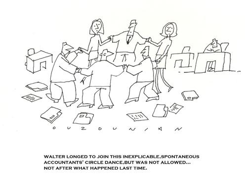 Cartoon: ouzounian (medium) by ouzounian tagged accounting,job,dance,coworkers